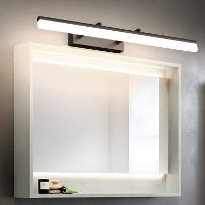 Sleek Black Metal Linear LED Vanity Light for Modern Living Spaces