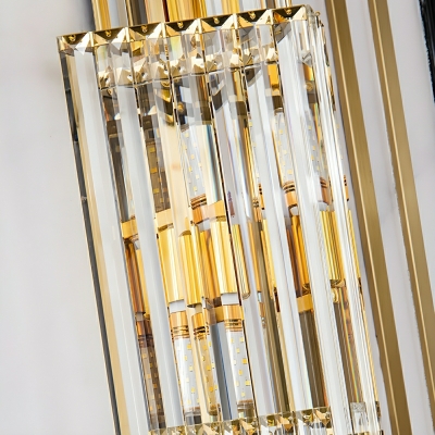 Elegant Hardwired Gold Wall Sconce with Clear Crystal Shade for Luxurious Ambiance