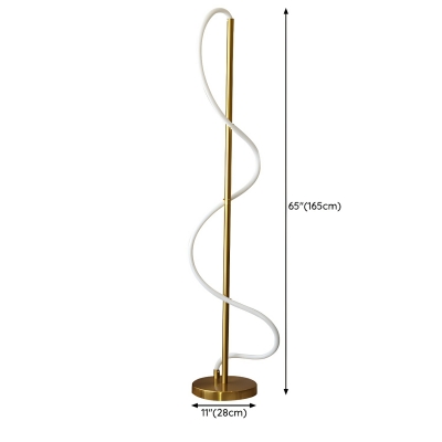 Elegant Metal Linear Floor Lamp - Modern Warm Light Fixture for Contemporary Living