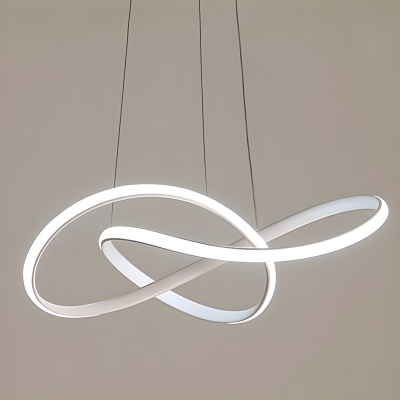 Elegant Silica Gel Shade LED Chandelier with Adjustable Hanging Length in Modern Style