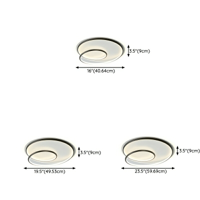 Geometric 1-Light LED Acrylic Shade Flush Mount Ceiling Light