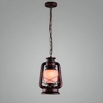 Industrial Chain-Mounted Clear Glass Pendant Light with Adjustable Hanging Length