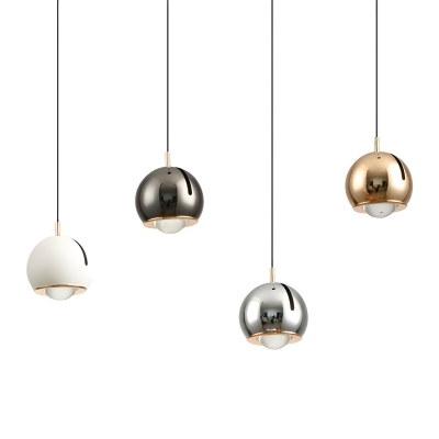 Modern Metal Pendant Light with Glass Shade and Adjustable Hanging Length
