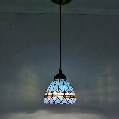 Tiffany Stained Glass Pendant Light with Adjustable Hanging Length for Real Home Use