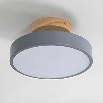 Unique Wood LED Semi-Flush Modern Ceiling light for Hygge Home Decor