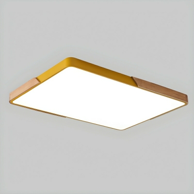 Elegant Rectangle LED Ceiling Light with Ambient White Acrylic Shade