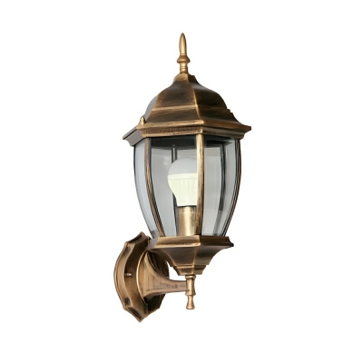 Industrial Outdoor LED Wall Sconce with Clear Glass Shade for Ambiance