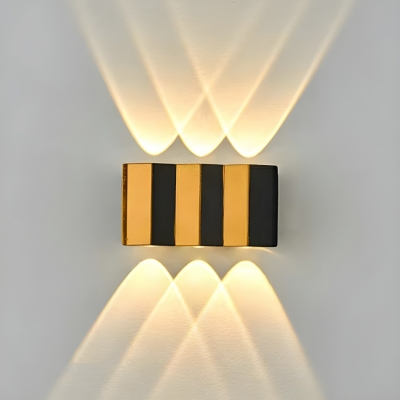 Modern Hardwired Metal Wall Sconce with Glass Shade, Warm Light