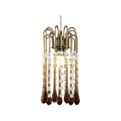 Modern Pendant Light with Adjustable Hanging Length and Clear Glass Shade