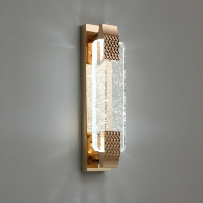 Stunning Crystal-Lit Modern Wall Sconce in Clear, Third Gear Color Temperature