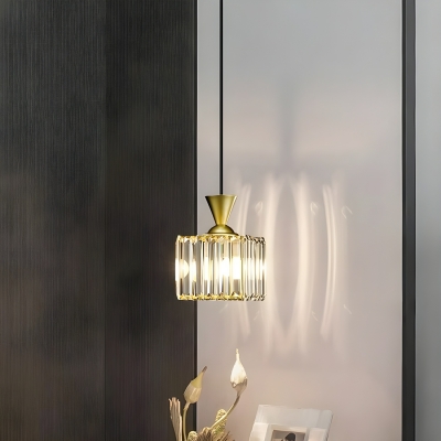 Stylish Crystal Pendant Light with Clear Shade and Adjustable Hanging Length