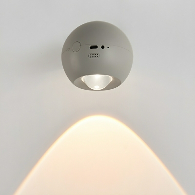 Elegant Rechargeable Metal Globe Wall Lamp with LED Bulbs and Charging Port