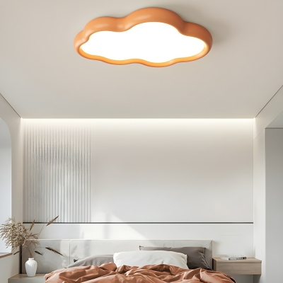 Modern LED Flush Mount Ceiling Light with Iron Shade for Residential Use