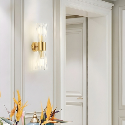 Golden Glow Crystal Vanity Light - Modern 2-Light Fixture for Elegant Ambiance