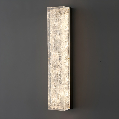 Modern Hardwired Wall Sconce with Third Gear Color Temperature and Clear Resin Shade
