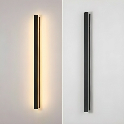 Black Metal 1-Light Hardwired Modern LED Wall Sconce with Acrylic White Shade