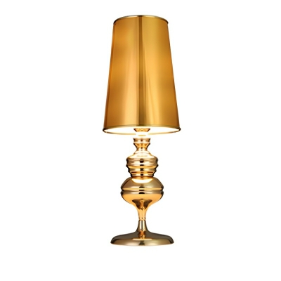 Elegant Gold Metal Table Lamp with Rocker Switch and Modern Style