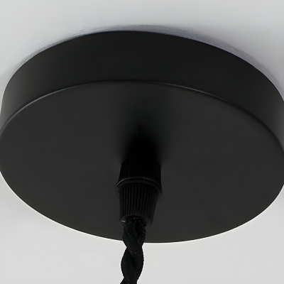 Modern Black Jar Pendant Light with Adjustable Hanging Length for Residential Use
