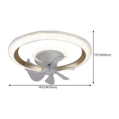 Modern Ceiling Fan with Remote Control and Dimmable LED Light