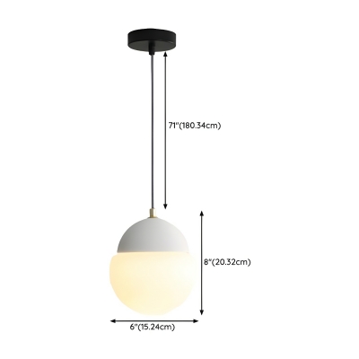 Modern Cement Pendant Light with Glass Shade and 1 Bi-pin Light