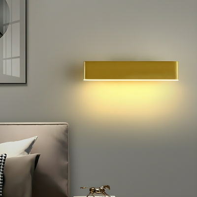 Modern Metal LED Wall Lamp with Acrylic Shade and Rotary Socket Plug