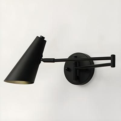 Modern Swing Arm Wall Sconce with Rocker Switch, Hardwired, Assembly Required