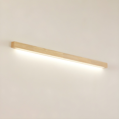 Modern Wood Hardwired 1-Light LED Wall Lamp with Acrylic Ambient Shade