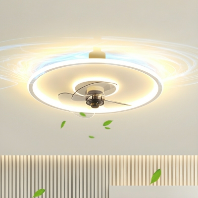 Sleek Metal Ceiling Fan with Stepless Dimming LED Light and Remote Control