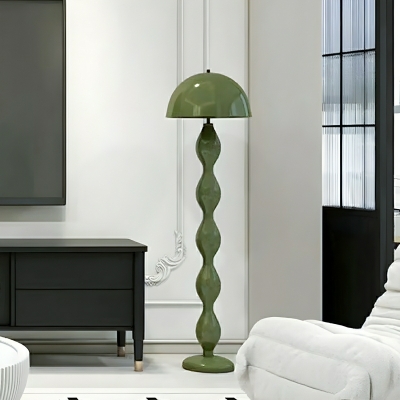 Contemporary LED Metal Dome Floor Lamp with Foot Switch for Residential Use