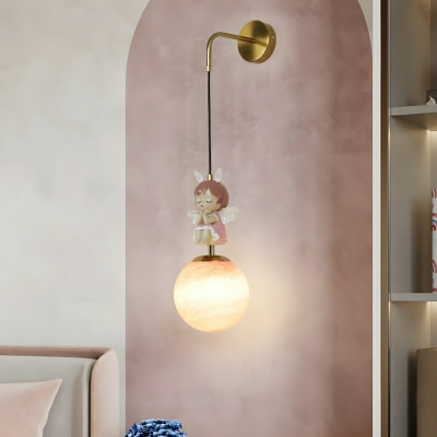 Elegant Hardwire Wall Lamp with Modern Design in Gold, Featuring One Light and Clear Glass Shade