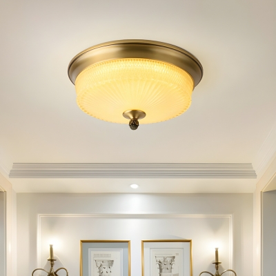 LED Flush Mount Ceiling Light - Modern Style Downlight Fixture with Glass Shade