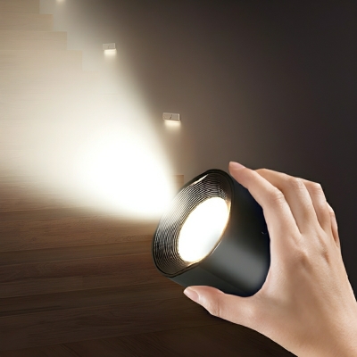 Modern Touch-Controlled 2-Light LED Cylinder Wall Lamp with Chargeable Rechargeable Power