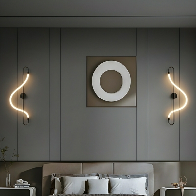 Sleek Metal Wall Lamp with Third Gear Color Temperature and LED Bulbs