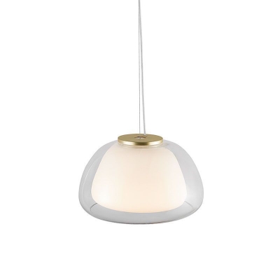 Modern Glass Pendant Light with Clear Shade for Residential Use