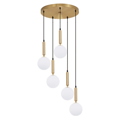 Modern Hanging Pendant with Clear Glass Shade and Adjustable Hanging Length