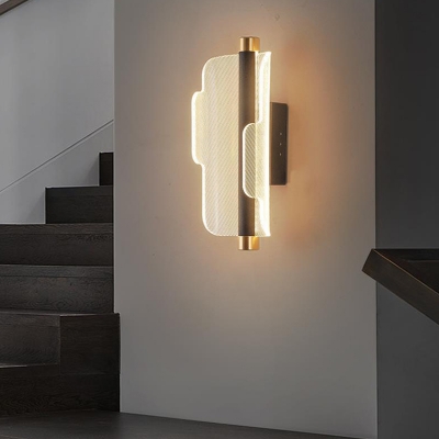 Modern LED 1-Light Wall Sconce with Acrylic Shade - Sleek and Stylish Design for Contemporary Home