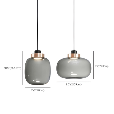 Modern Metal Pendant Light with Clear Glass Shade for Direct Wired Electric Home Use