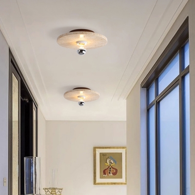 Modern Stone Semi-Flush Mount Ceiling Light with for Residential Use