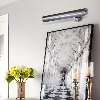 Modern Straight 2-Light Vanity Light with Metal Construction & Modern Style in Living Room Area