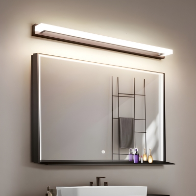 Stylish Cast Iron LED Vanity Light for Modern Home Decor with Natural Light and Acrylic Shade