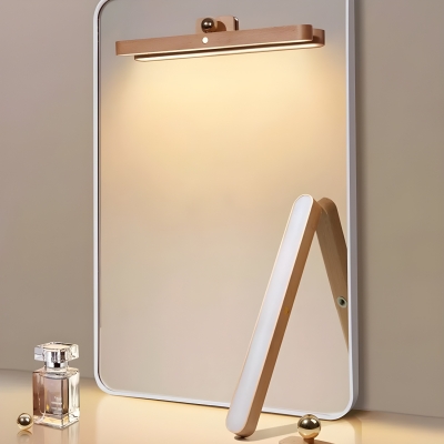 Stylish Contemporary Wood LED Vanity Light with Dimmable Warm/White/Neutral Light
