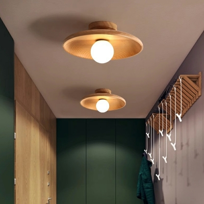 Stylish Solid Wood Semi-Flush Mount Ceiling Light for Modern Homes