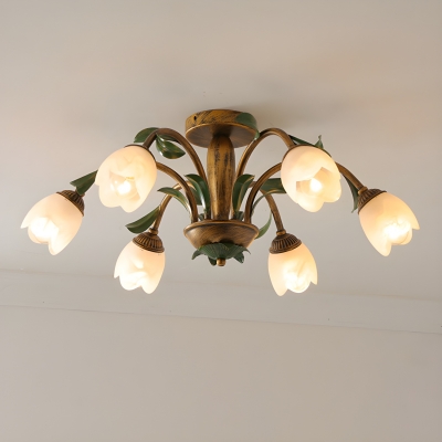 Brass Chandelier with LED Lights and Opulent Ambient Lighting for Residential Use