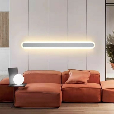 Elegant LED Metal Wall Lamp with Acrylic Shade for Living Room