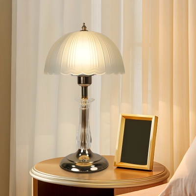 Elegant LED Table Lamp with Glass Shade, Perfect for Modern Home Decor