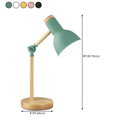 Elegant Metal Modern Table Lamp with LED Light and Iron Shade