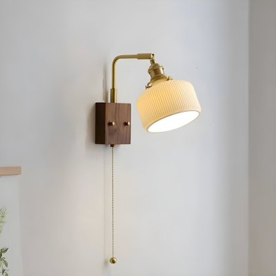 Elegant Modern Ceramic Shade LED Wall Sconce for Living Room