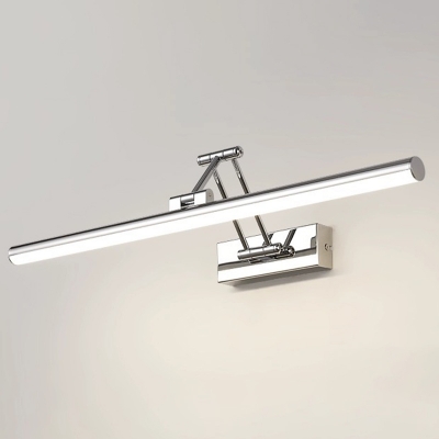 Elegant Steel LED Vanity Light with Ambient Lighting for Living Rooms and Bathrooms