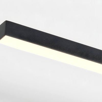 Modern Black Vanity Light with Integrated LED and Silica Gel Shade