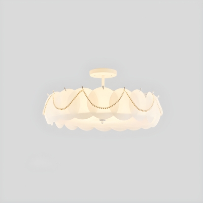 Modern Clear Semi-Flush Mount Ceiling Light with LED/Incandescent/Fluorescent Lights